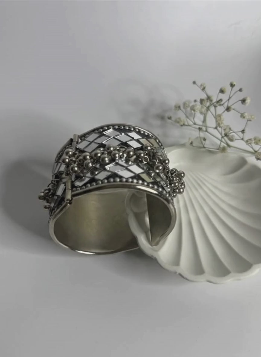 Mirror Grid Oxidised Bracelet