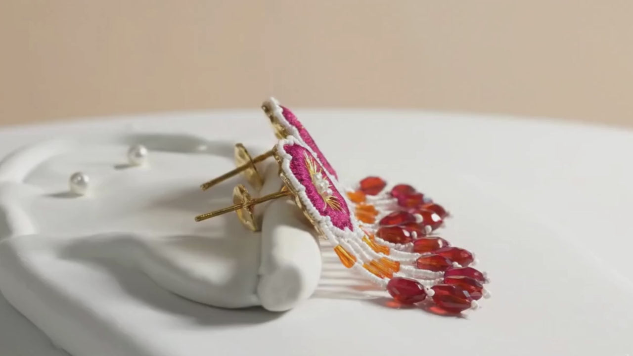 Handmade Blossom Drop Earrings