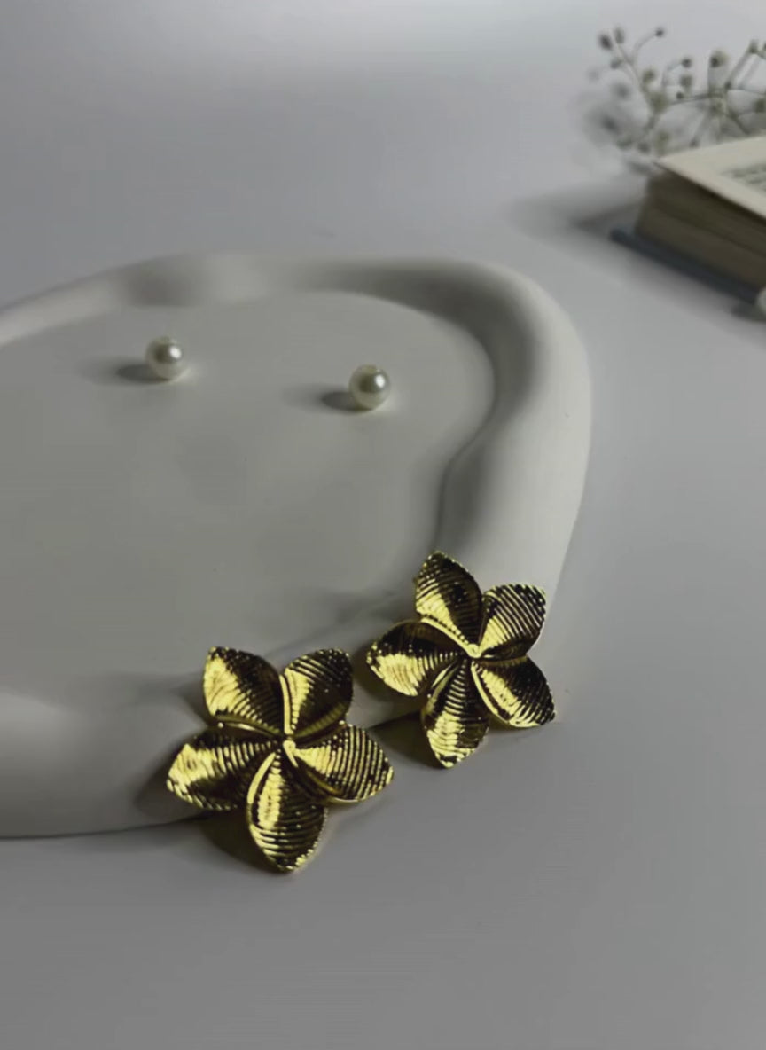 Golden Bloom Stud Earrings