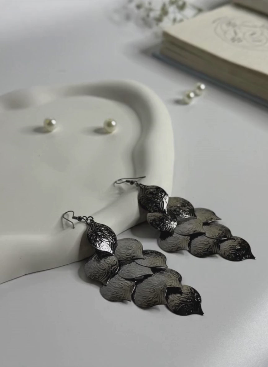 Cascading Leaf Drop Earrings