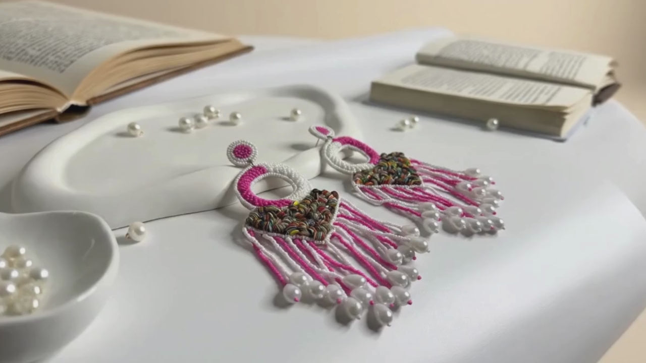 Handmade Loop Fringe Earrings