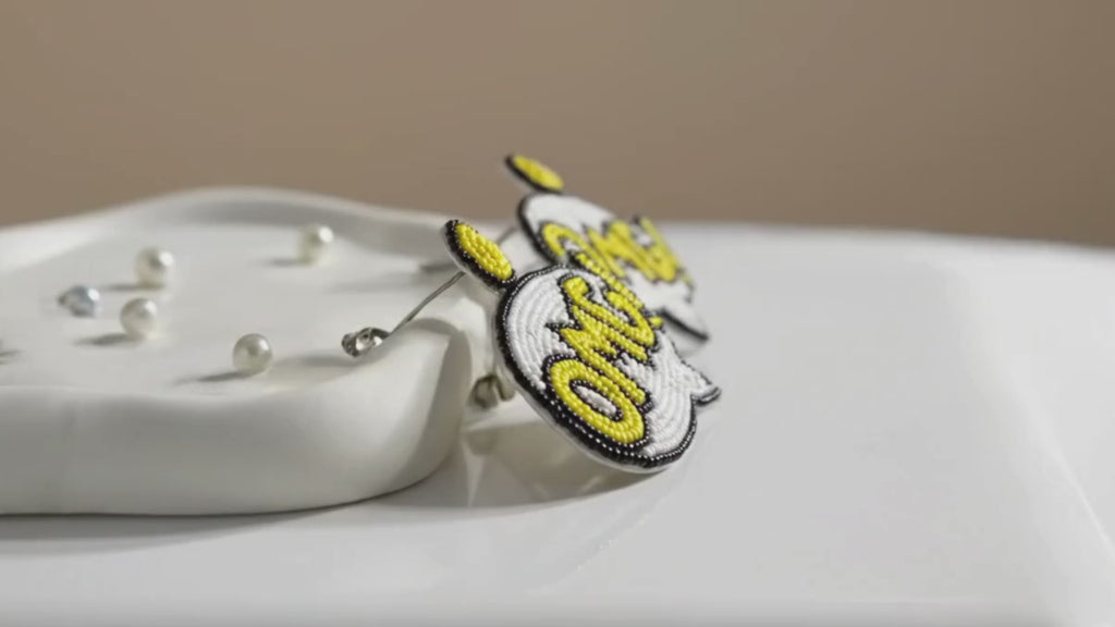 OMG Handmade Beaded Statement Earrings