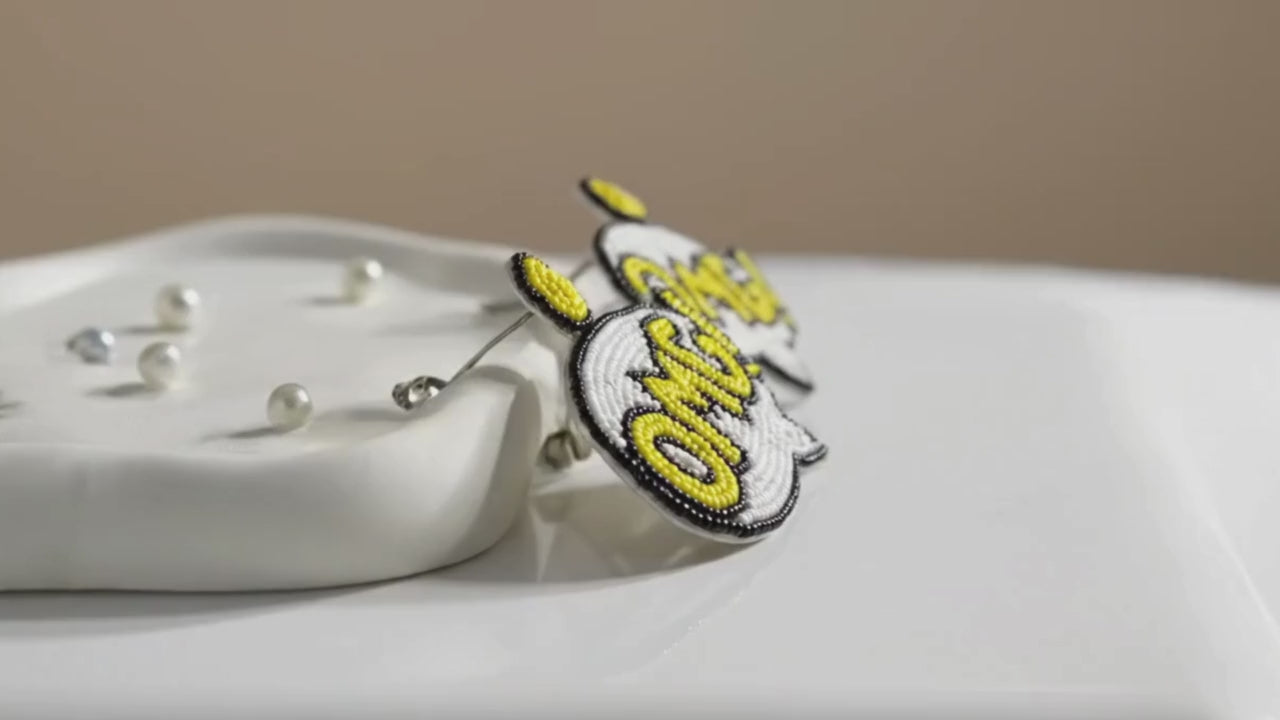 OMG Handmade Beaded Statement Earrings