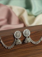 Classic Stone Bahubali Jhumki Earrings