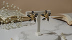 Bloom Statement Earrings Metalic