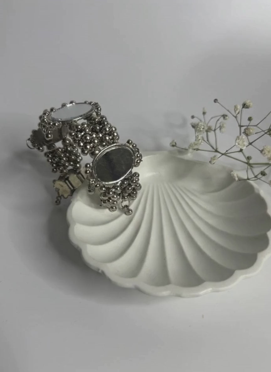 Oval Oxidised Bracelet