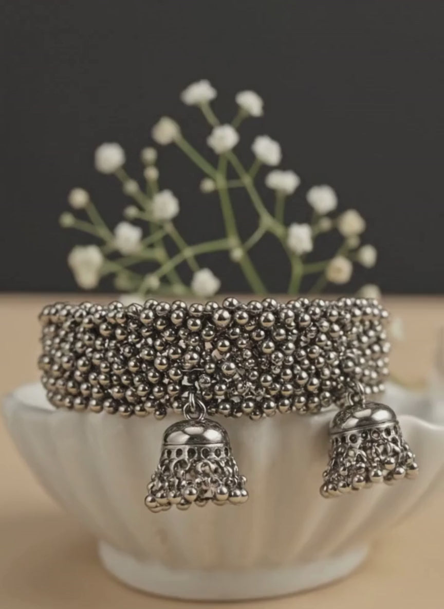 Dense Bead Oxidised Bracelet