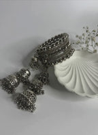 Spiral Bead Oxidised Bracelet