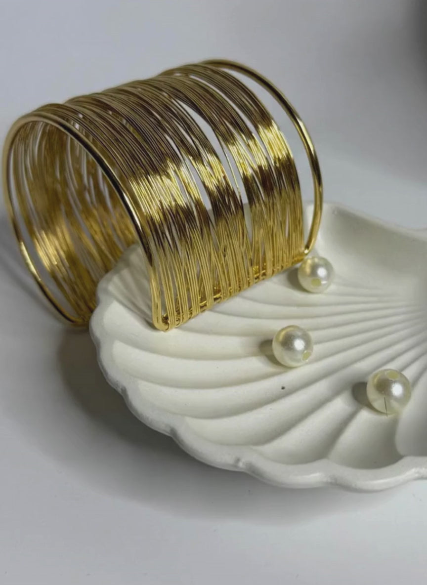 Classic Gold Fine Wire Bangle Set